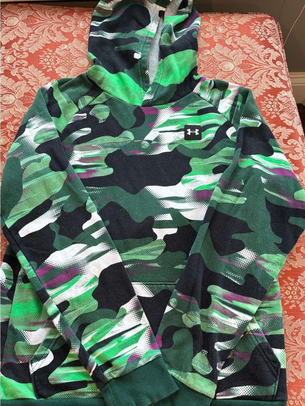 Under Armour Green Camo Hoodie Sweatshirt
